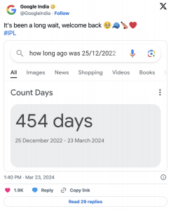 IPL 2024: Rishab Pant gets a special welcome from Google  